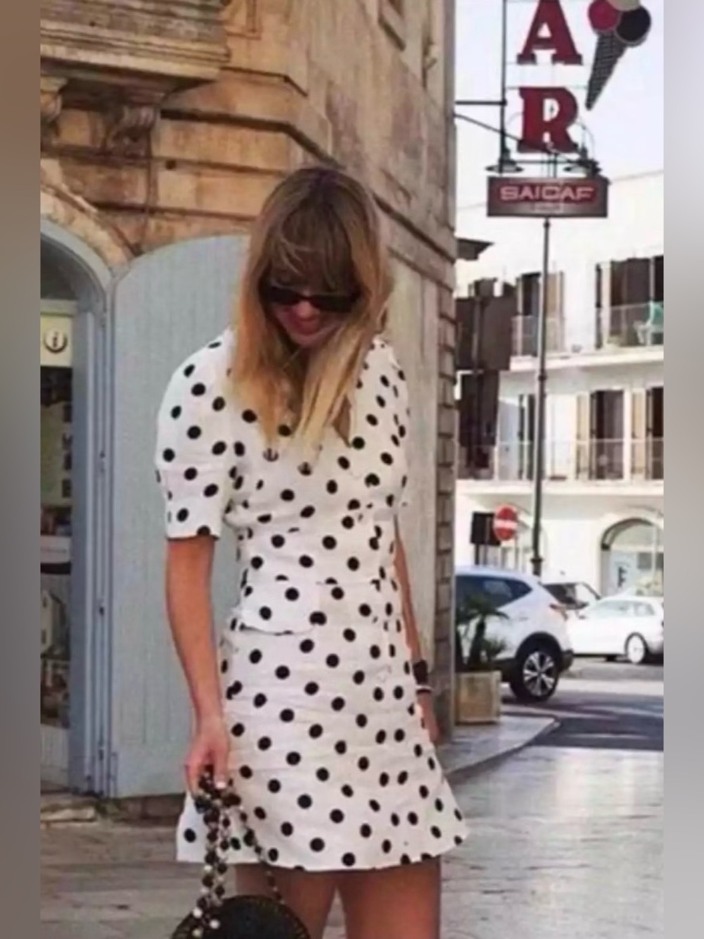 RIXO NWT‎ London Dots Laura Button Down Mini Dress Sz L - Picture 3 of 11